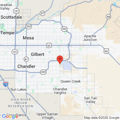 Map to Gateway Dental Care office in Gilbert, AZ