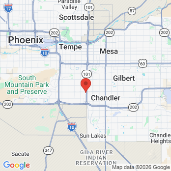 Map to Logos Dentistry office in Chandler, AZ