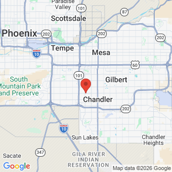 Map to Mark Arooni DDS office in Chandler, AZ