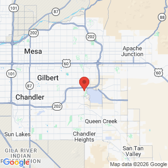 Map to Elite Dental & wellness office in Mesa, AZ