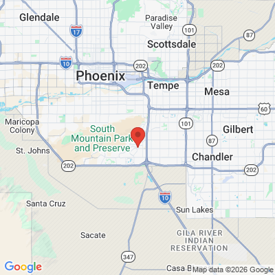 Map to Advanced Dental Health office in Phoenix, AZ