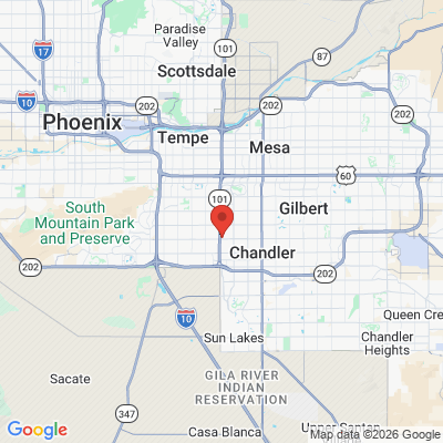 Map to Tru Smile Now Chandler office in Chandler, AZ