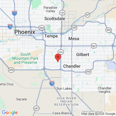 Map to Troy Gombert, DDS  office in Chandler, AZ