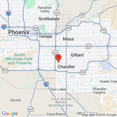 Map to  office in Chandler, AZ