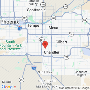 Map to Chandler bright family dentistry  office in Chandler, AZ