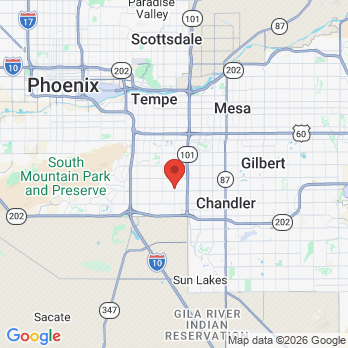 Map to CHANDLER FAMILY DENTAL CARE office in Chandler, AZ