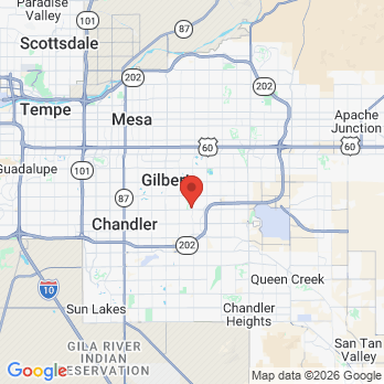 Map to Timberfalls Pediatric Dentistry office in Gilbert, AZ