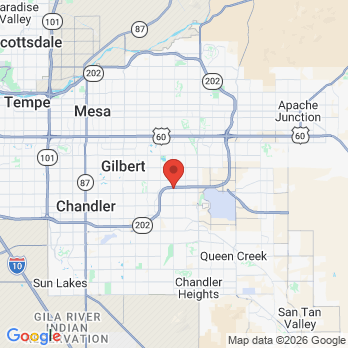 Map to Higley Park Dental Care office in Gilbert, AZ