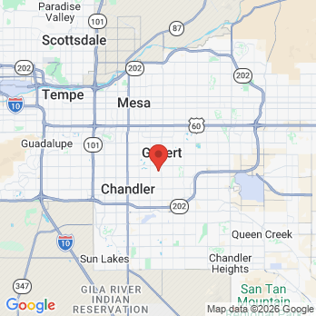 Map to Town Square Dental office in Gilbert, AZ