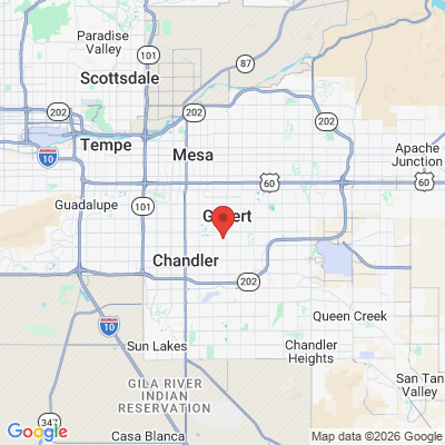 Map to Town Square Dental office in Gilbert, AZ