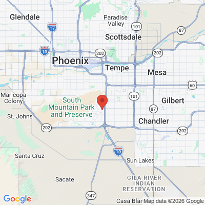 Map to Dental By Design office in Phoenix, AZ