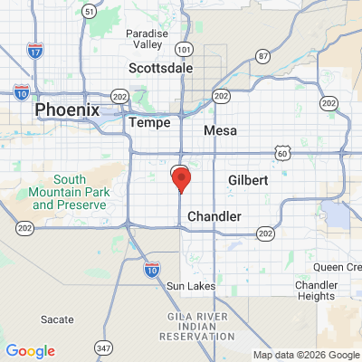 Map to Valley Dental Solutions office in Chandler, AZ