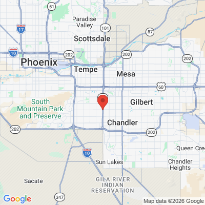 Map to Cereus Dental Care office in Tempe, AZ