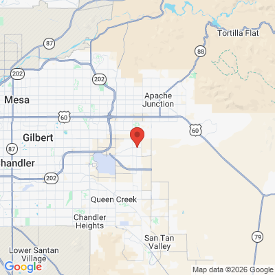 Map to Bella Via Dental office in Mesa, AZ