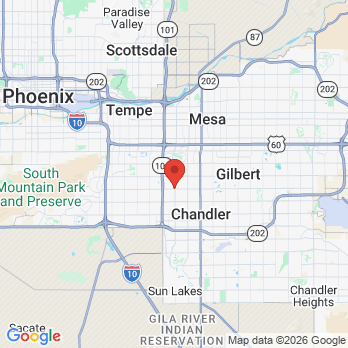 Map to Advanced Oral Surgery office in Chandler, AZ