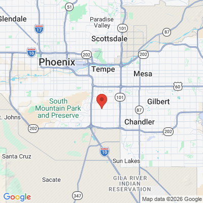 Map to Contemporary Dental Concepts office in Tempe, AZ