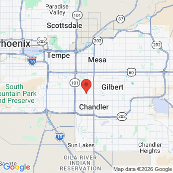 Map to Dental Arts of Chandler office in Chandler, AZ