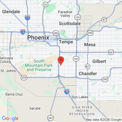 Map to Warner Village Cosmetic & Family Dentistry office in Tempe, AZ