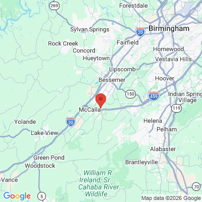 Map to  office in Bessemer, AL