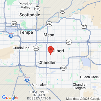 Map to Bluebird Pediatric Dentistry  office in Gilbert, AZ