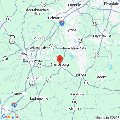 Map to  office in Sharpsburg, GA