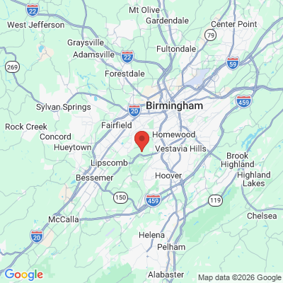 Map to  office in Birmingham, AL