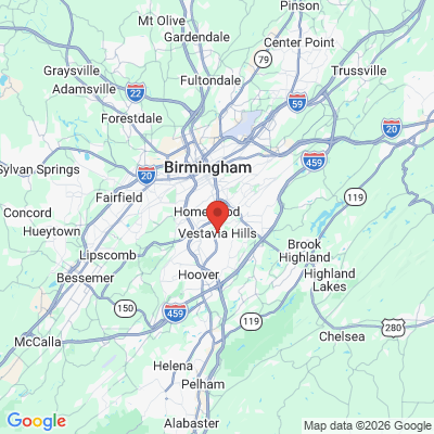 Map to  office in Vestavia Hills, AL