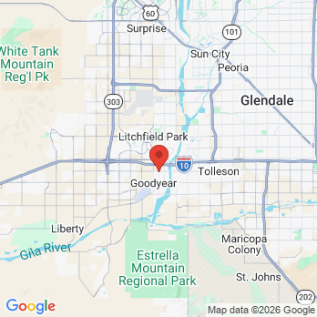 Map to Protection Plus Dental Center office in Avondale, AZ