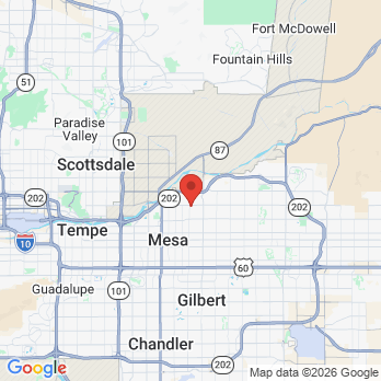 Map to Chaffee Pediatric Dentistry office in Mesa, AZ