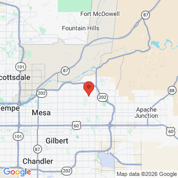 Map to Caring Quality Dentistry office in Mesa, AZ