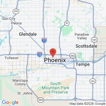 Map to 14th Floor Dental office in Phoenix, AZ