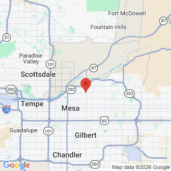 Map to Eastport dental office in Mesa, AZ