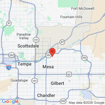 Map to Allegra Family Dentistry office in Mesa, AZ