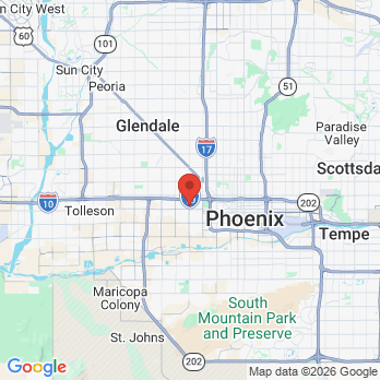 Map to AZ DENTAL office in Phoenix, AZ