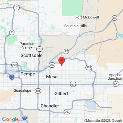Map to Restoration Dental  office in Mesa, AZ