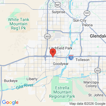 Map to Aspen Dental office in Goodyear, AZ