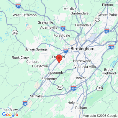 Map to  office in Midfield, AL
