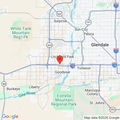 Map to Goodyear Family Dentistry office in Goodyear, AZ
