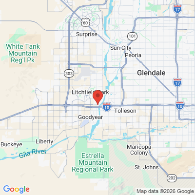 Map to AZ Lifetime Dentistry office in Avondale, AZ