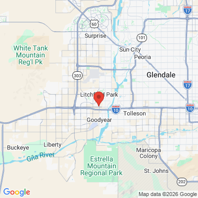 Map to Comprehensive Family Dentistry office in Goodyear, AZ