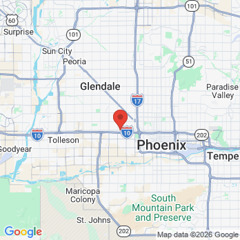 Map to Clear Sky Dental Care office in Phoenix, AZ