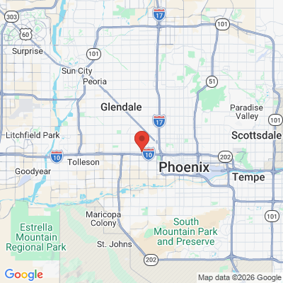 Map to Clear Sky Dental Care office in Phoenix, AZ