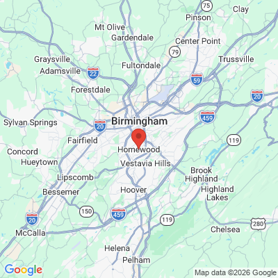 Map to  office in Homewood, AL