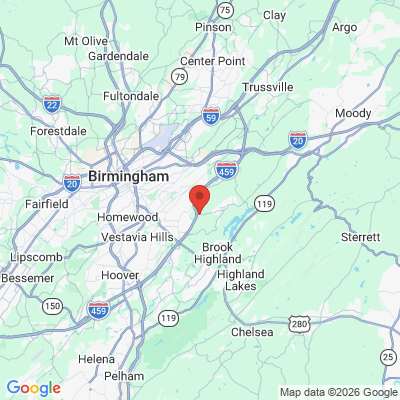 Map to  office in Vestavia Hills, AL