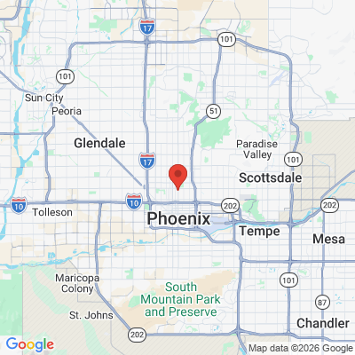 Map to  Radiant Smiles Phoenix  office in Phoenix, AZ