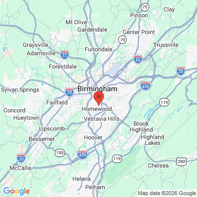 Map to  office in Birmingham, AL