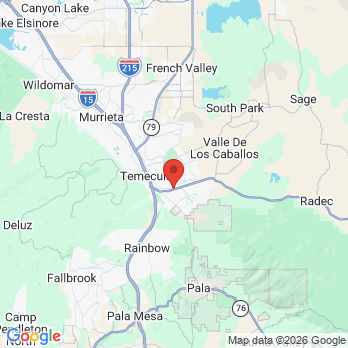 Map to Tinou T. Roncone, DDS, MS, APC office in Temecula, CA