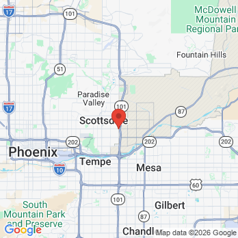 Map to A 101 Dental office in Scottsdale, AZ