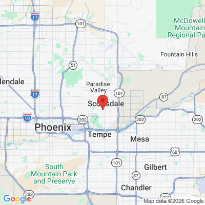 Map to Happy Family Dental Care office in Scottsdale, AZ