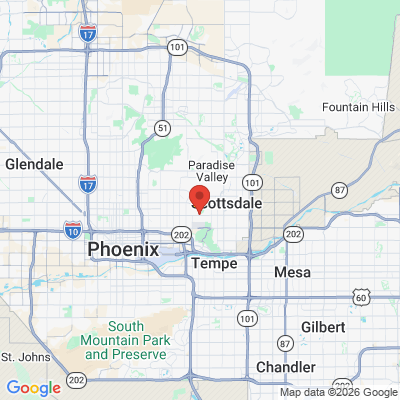 Map to Arcadia Healthy Smiles office in Phoenix, AZ
